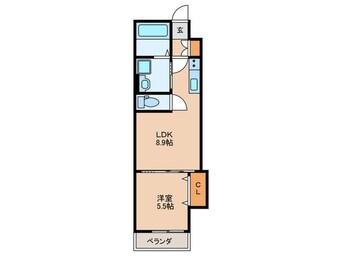 間取図 クリエオーレ中茶屋