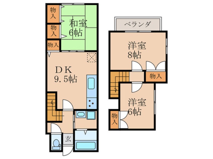 間取図 桃山町因幡戸建て