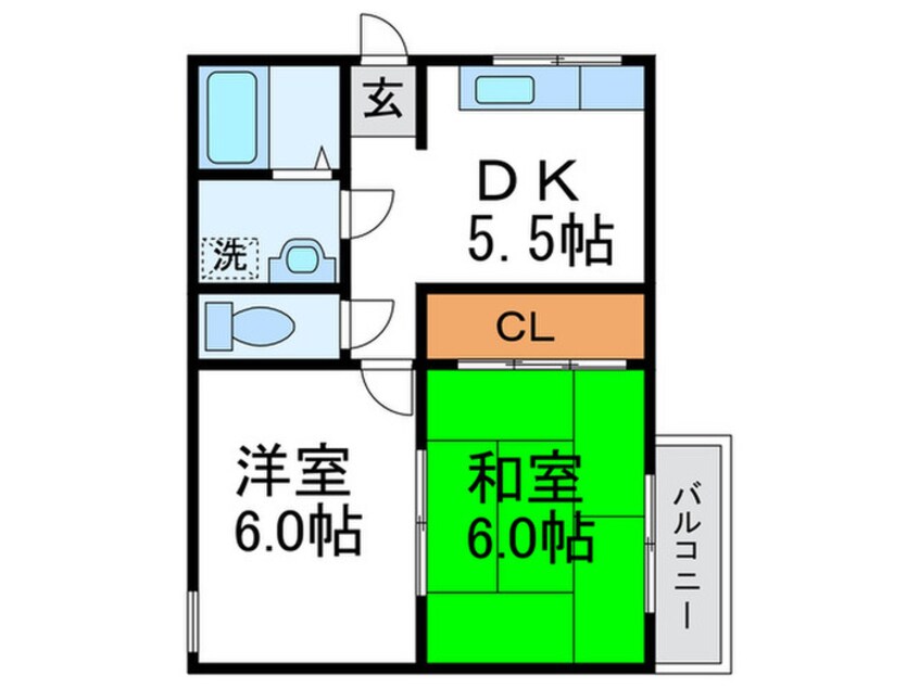 間取図 コンフォ－ル服部