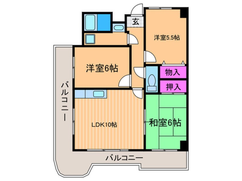 間取図 カワデンセントリックハイツ