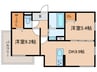 上甲子園廣和レジデンス　 2DKの間取り