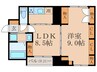 ヴィラおかざき 1LDKの間取り