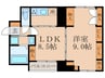 ヴィラおかざき 1LDKの間取り