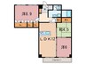 越木岩ハイデンス(404) 3LDKの間取り