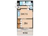 歌敷山ハイツ 1DKの間取り