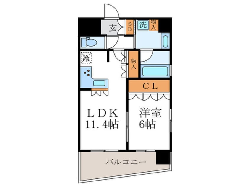 間取図 リーガル京都西陣Ⅱ(203)
