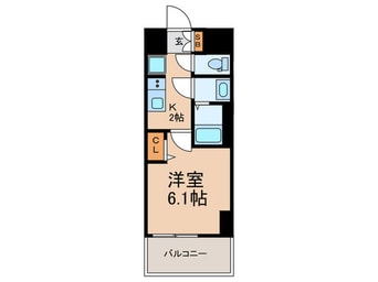 間取図 アドバンス大阪リーヴァ(606)