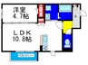 サンあい　Ⅱ号館 1LDKの間取り