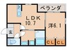 ルミナーレ 1LDKの間取り