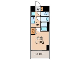 間取図 アドバンス大阪リーヴァ(608)