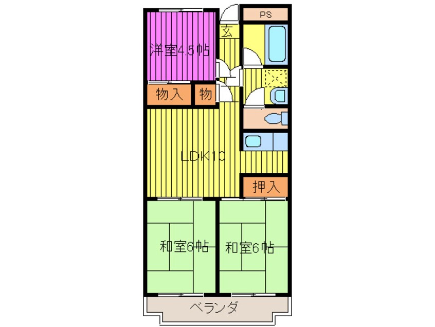 間取図 ハピネス４８