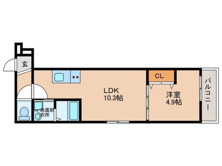 間取図 フジパレス長原ノース