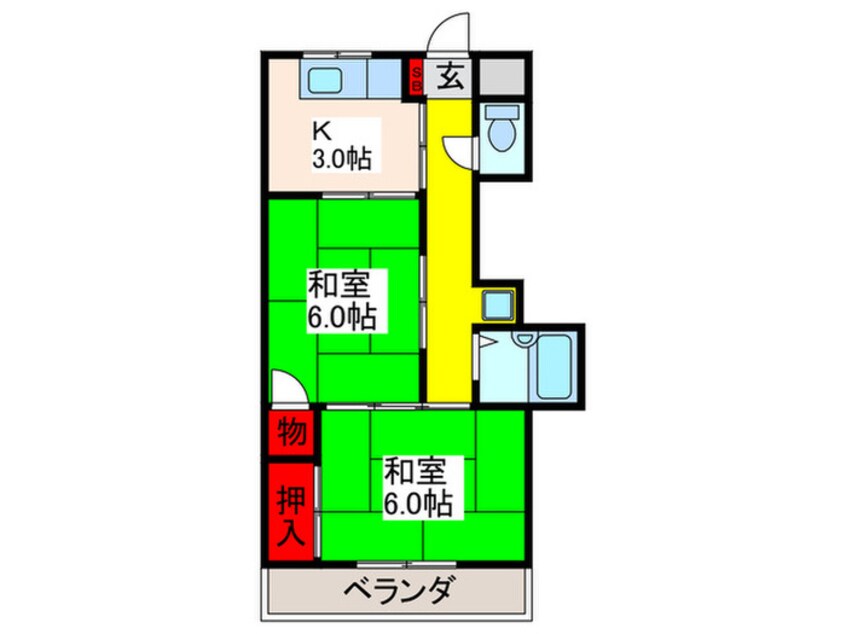 間取図 ル・モンド・コーポ小川