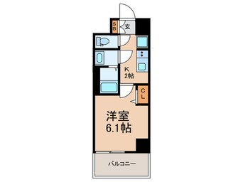 間取図 アドバンス大阪リーヴァ(611)