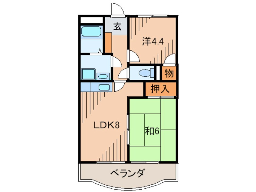 間取図 エスポワール野間Ⅲ