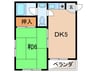 ヤサカパ－トⅡ 1DKの間取り