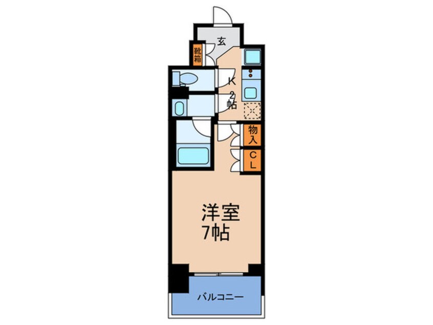 間取図 ルネフラッツ谷町四丁目