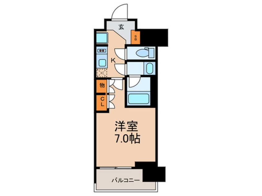 間取図 ルネフラッツ谷町四丁目