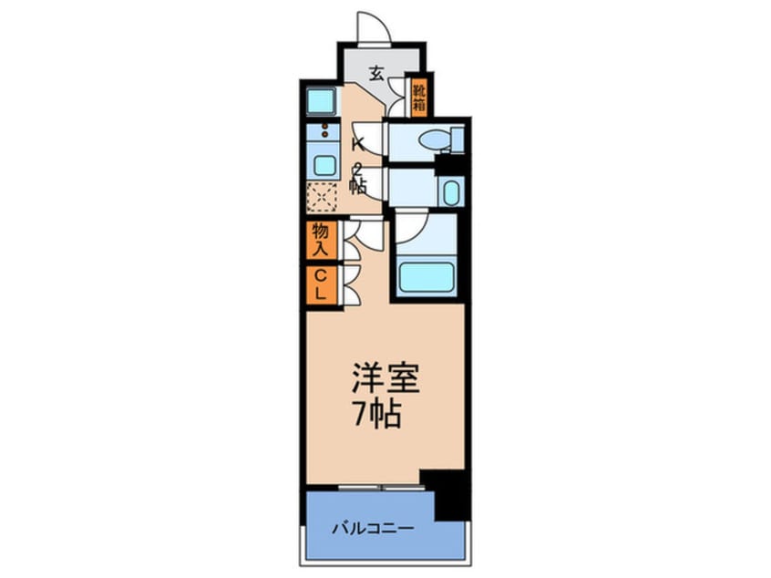 間取図 ルネフラッツ谷町四丁目
