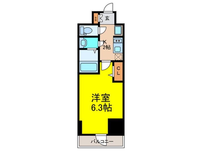 間取図 ﾌﾟﾚｻﾝｽ塚本ｱｸﾐﾘｵﾝ(1309)