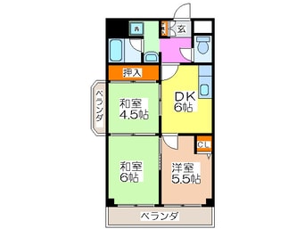 間取図 レジョンド－ル鶴見緑地