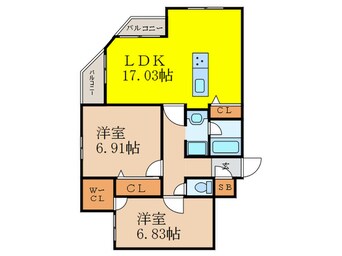 間取図 LUXE　ROCK　GARDEN服部本町