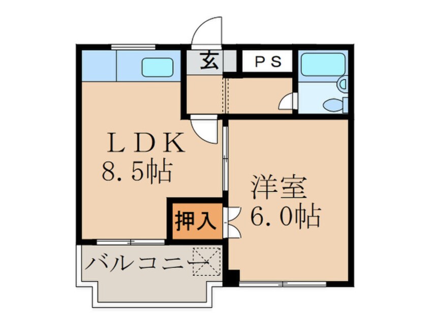 間取図 サンロイヤル七瀬川