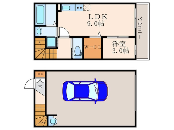 間取り図 Ｔ‘ｓ ＢＡＳＥ 西難波
