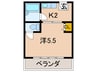 ウインライフ松原Ⅱ 1Rの間取り