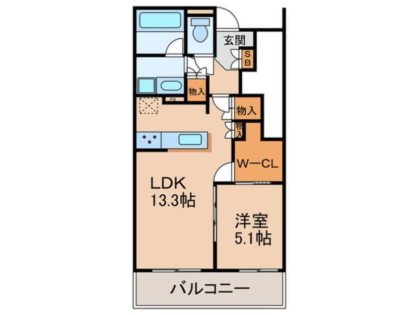 間取図 仮）御願塚6丁目新築アパート