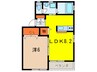 ベルリ－ド宝塚 1LDKの間取り