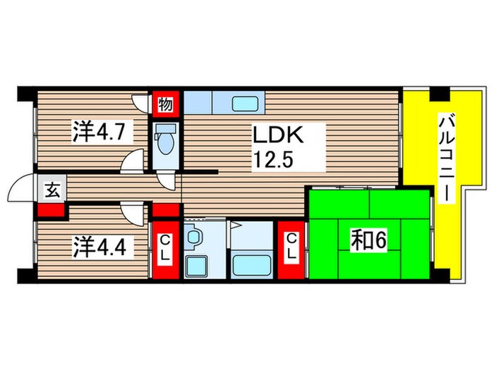 間取り図 ハ－ゲンベルク立花