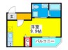 ｾﾆｬﾘﾌﾞﾛ 1Rの間取り