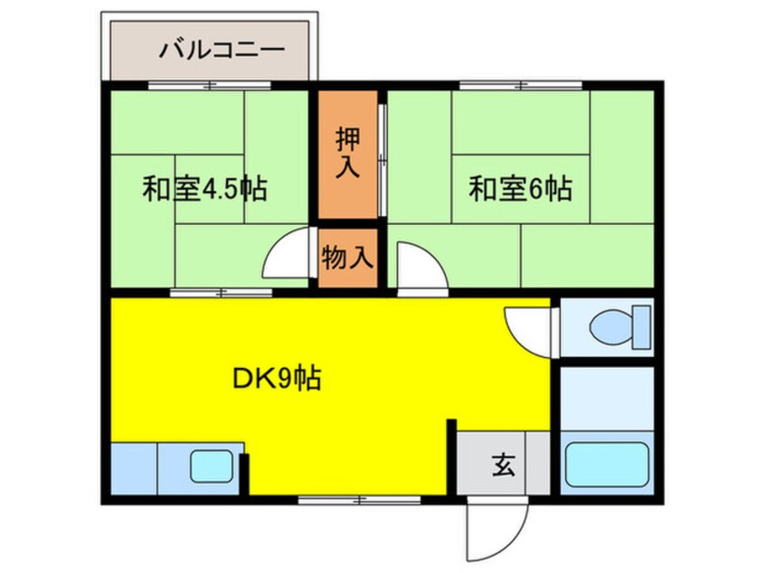 間取図 玉手山グリーンハイツ（３１１）