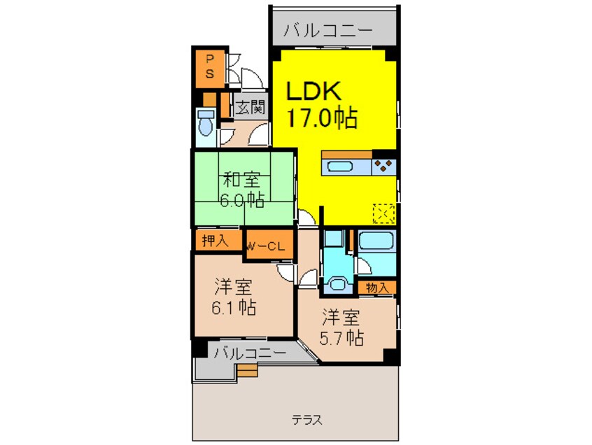 間取図 ル－チェ千里山