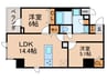 グリーンサイト　ミナミモリマチ 2LDKの間取り