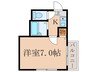 ＡＣメゾン藤ノ森 1Kの間取り