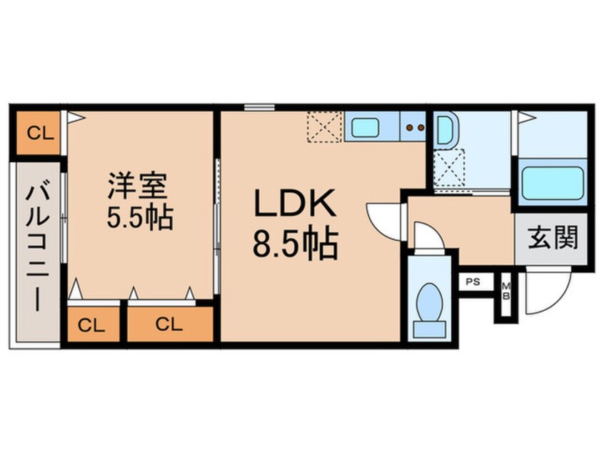 間取図 フジパレス泉大津サウス