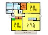 ブランシェメゾン 2LDKの間取り