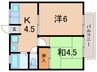 ラ・メール池田 2Kの間取り
