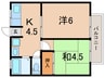 ラ・メール池田 2Kの間取り