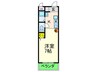 サンドールⅡ山口 1Rの間取り