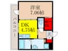 ラ・リュールＭＪ 1DKの間取り