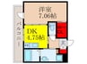 ラ・リュールＭＪ 1DKの間取り