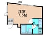 しおんハイツ柴原 1Kの間取り