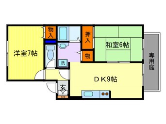 間取図 フォンテ－ヌ塩田