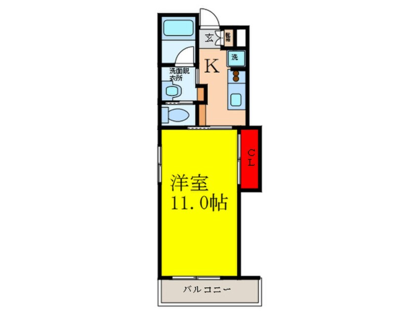 間取図 アンソレイユ茨木中津町