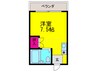 エクセレント上新６ 1Rの間取り