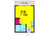 エクセレント上新６ 1Rの間取り
