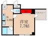 万里乃ビル 1Kの間取り